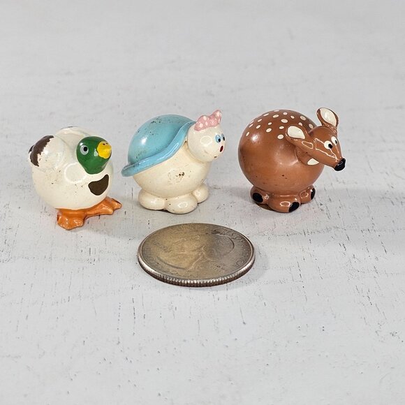 Brazil Marbles Animal Figurine Set Deer Mallard Duck Turtle Hand-Painted - Picture 2 of 16